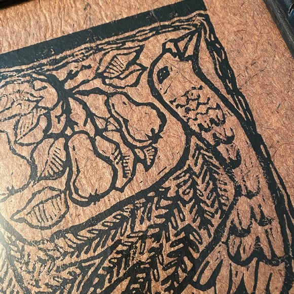 Vintage Wood Block Print signed by R.J. Porter - Picture 2 of 5